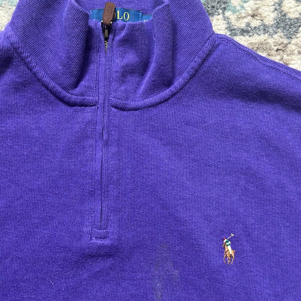 Ralph Lauren Polo Purple Estate Rib Sweater - Picture 2 of 4
